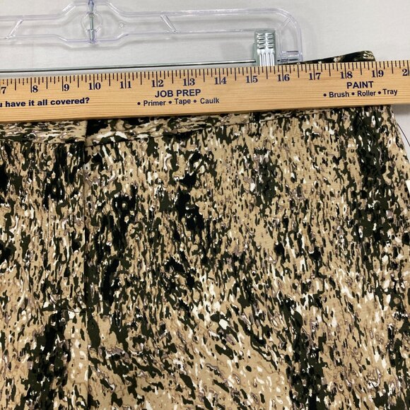 New Rafaella size 16 Black Tan Abstract Straight Leg Classic Fit Ankle Pants - Picture 6 of 12